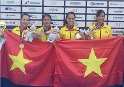 Thưởng nóng cho các vận động viên đua thuyền giành HCV tại ASIAD 2018